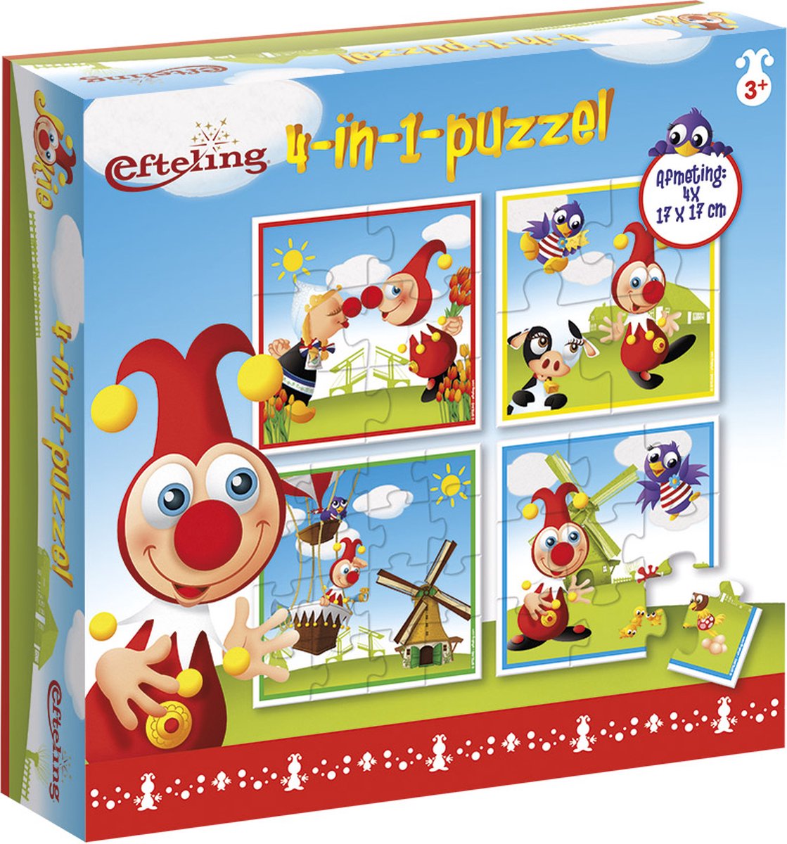 Bambelino Toys 4in1 Puzzle Jokie, 16st.
