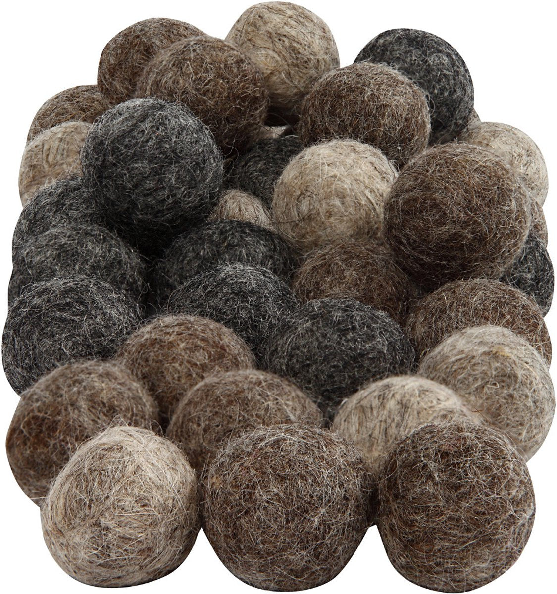 Creativ Company Wollperlen, D 20 mm, natur, 64 Stück 1 Box