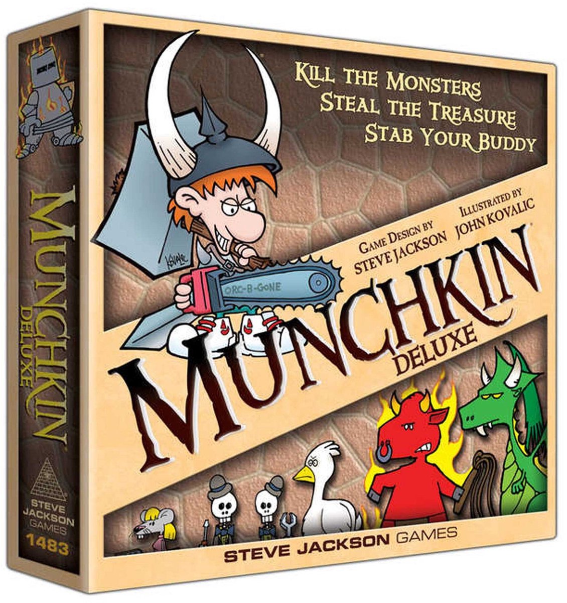 Steve Jackson Games Munchkin Deluxe – Brettspiel – humorvolles Kartenspiel – Brettspiel – Englisch –