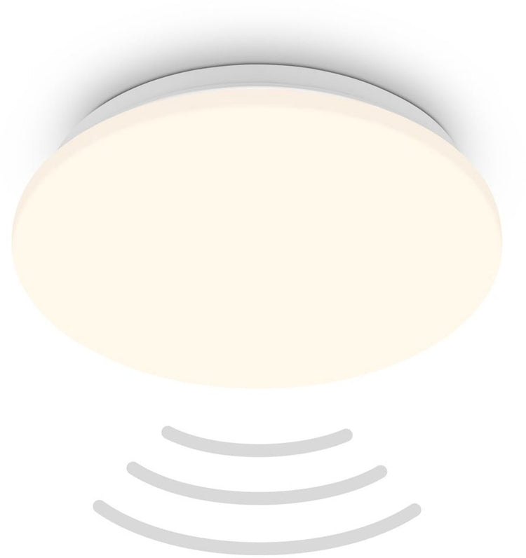 B.k.licht briloner ugo – LED-Deckenleuchte – mit Bewegungsmelder – warmweißes Licht – weiß – ø27 cm