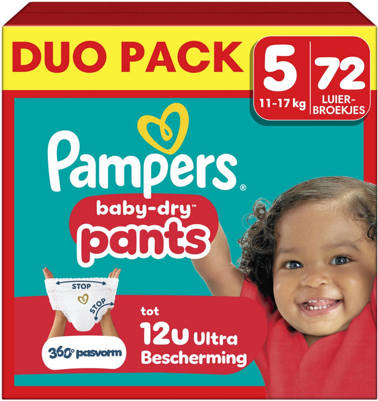 Pampers Baby-Dry-Hosen, Größe 5–72, Windelhosen – 11–17 kg
