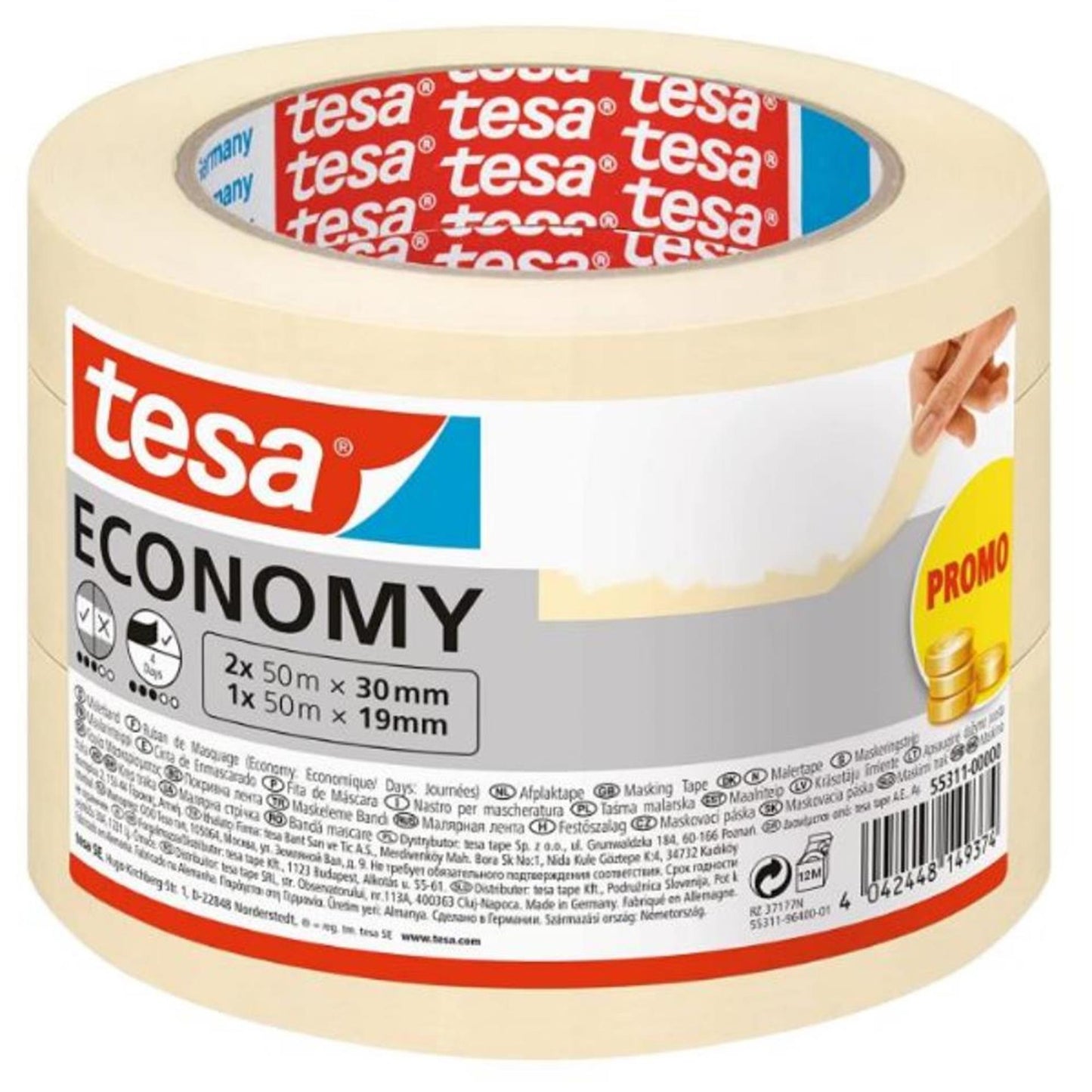 Tesa Masking Tape Eco Set à 3 Stück