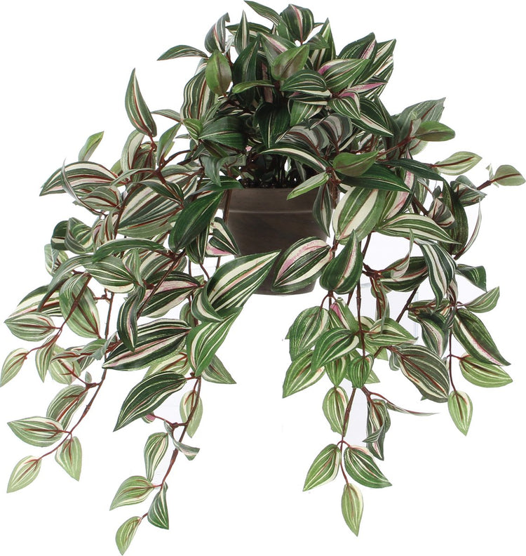 Glimmerdekorationen Kunstpflanze Tradescantia Vader Hängepflanze – 45 cm – Grün – Kunstpflanzen Kunstpflanzen