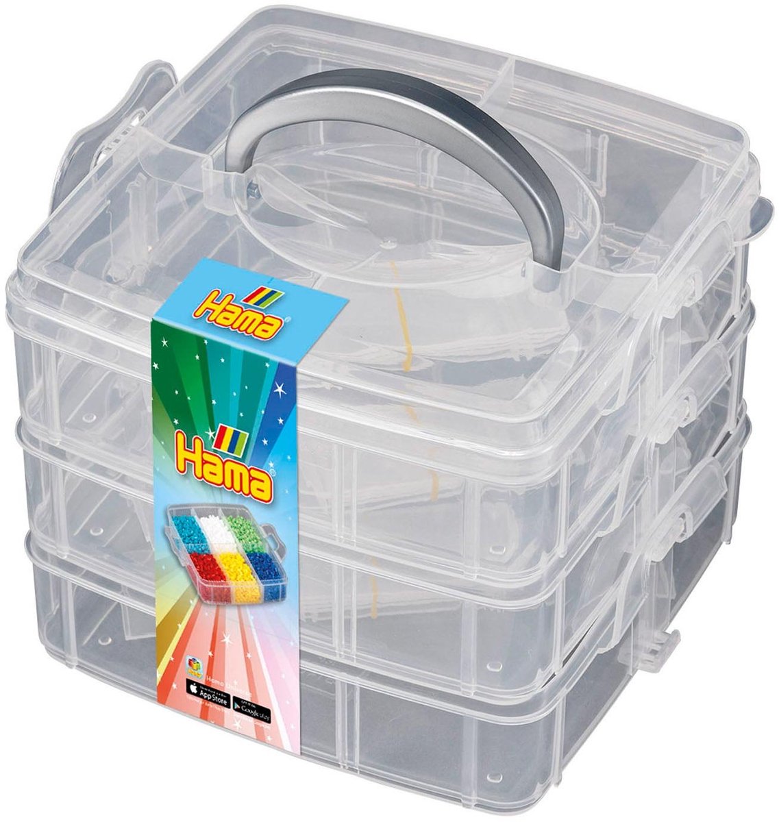 Hama Iron Perlen Aufbewahrungsbox klein mit 3 Schubladen