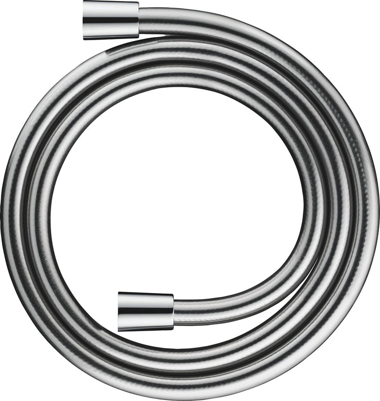 Duravit Brauseschlauch 160 cm – Knickschutzdrehgelenk – Drehstopp – Kunststoff-Metalloptik – Universal 1 2 – Chrom hochglänzend