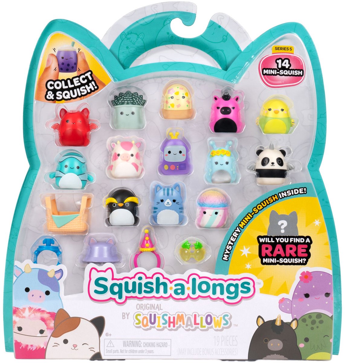 Jazwares Squish-a-Longs – 14er-Pack (Stil 1)