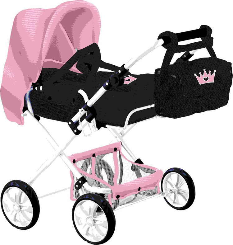 Braet Baby- und Kleinkinderwagen Kombi 2 mit Kronentasche blaurosa