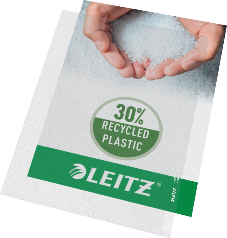 Leitz premium quality show bag - 30% pre-consumer recycled plastic - a4 - 100 pieces - transparent