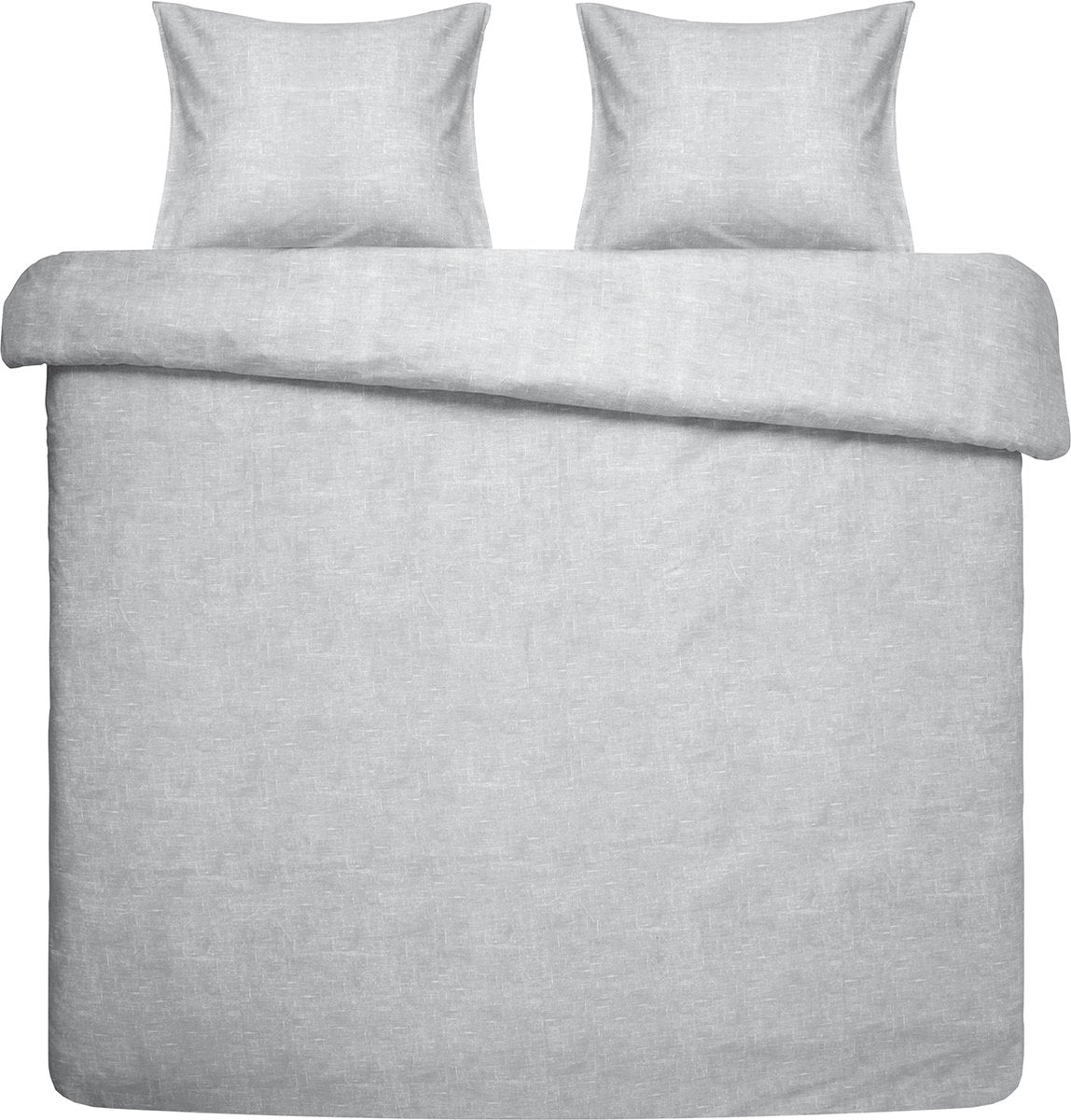 Damai Bettbezug ebba – Bio-Baumwolle – 200 x 200 220 cm – grau + 2 Kissenbezüge 60 x 70