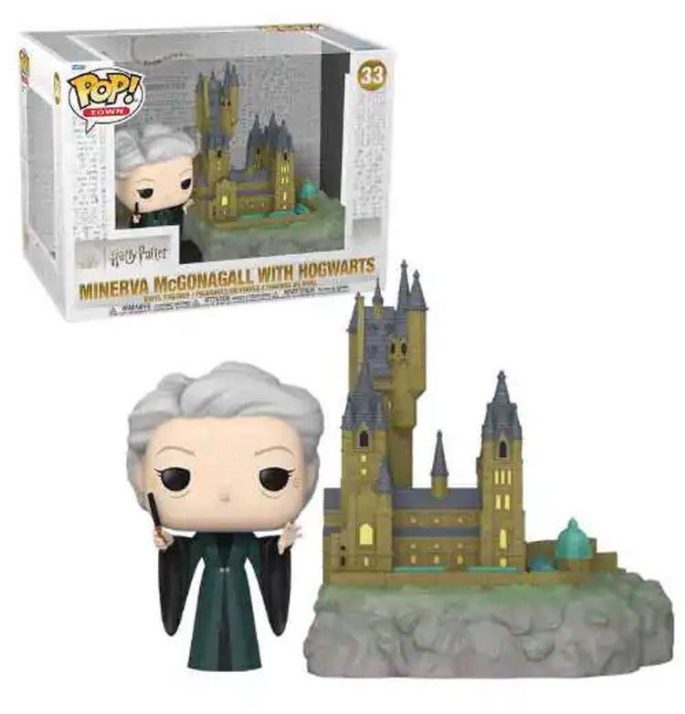 Funko Harry Potter Minerva McGonagall mit Hogwarts (Pop! Town) Vinylfigur Nr. 33 Unisex-Pop! Stadt – Neutral – Standard