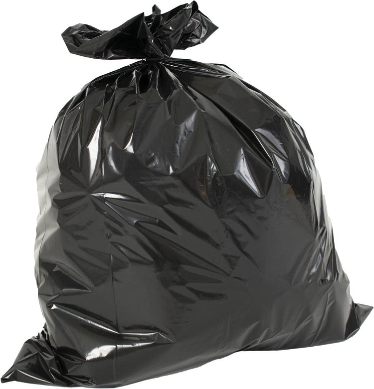 V-teiliger Müllsack ft 60 x 80 x 0,02 cm, schwarz, HDPE, 20 x Rolle à 20 Stück