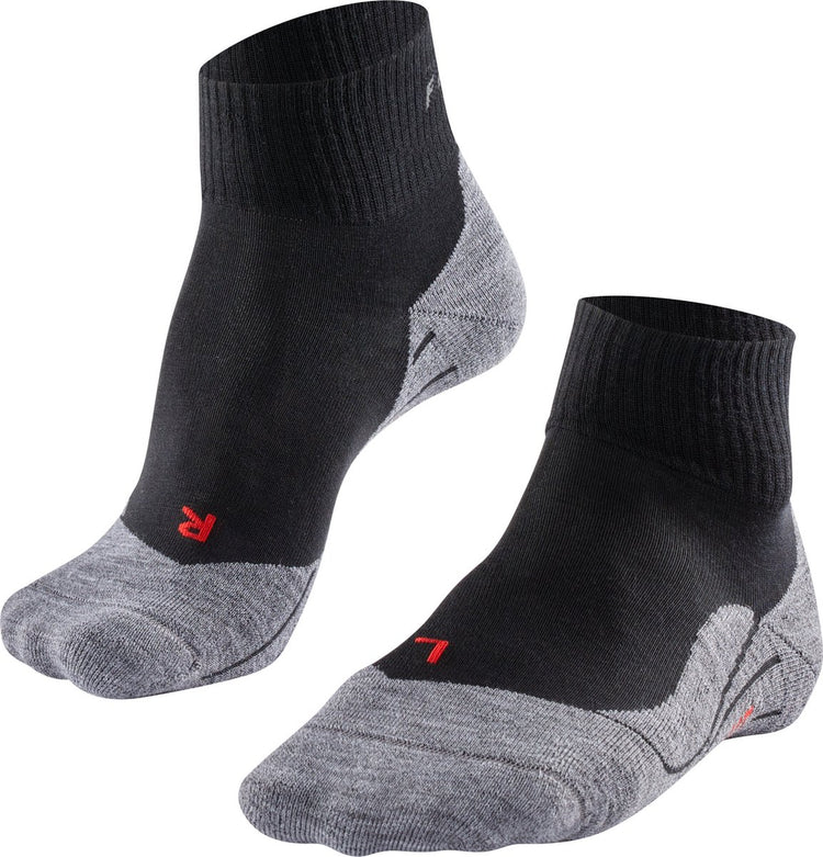 Falke TK5 kurze Anti-Blasen-Wandersocken aus dünnem Woll-Funktionsmaterial Damen Schwarz - Größe 39-40