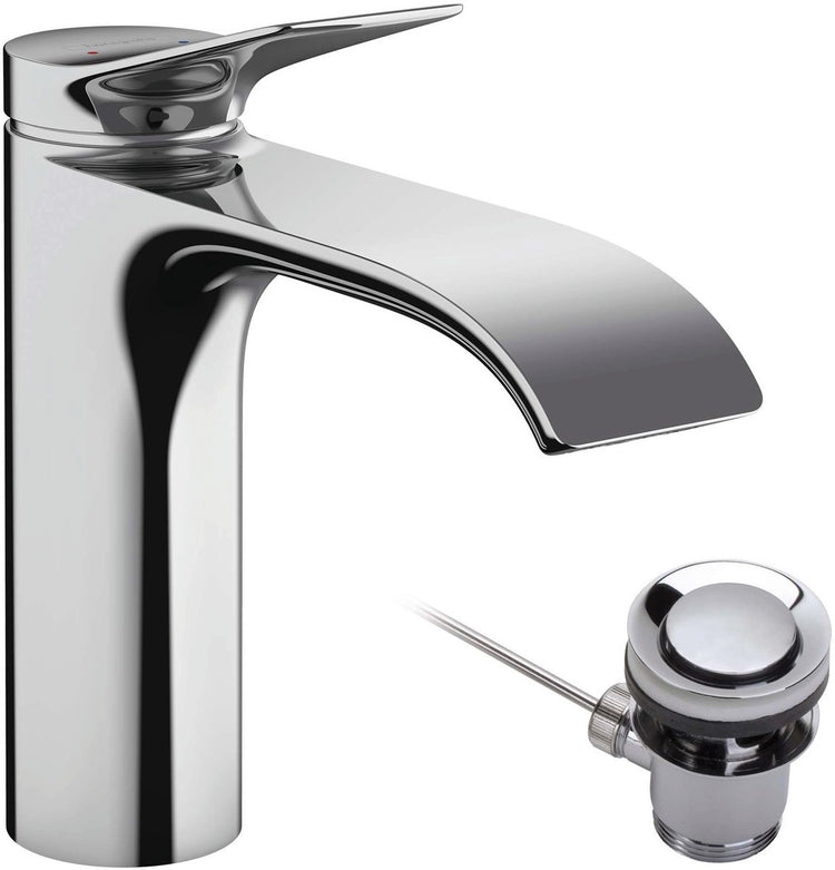 Hansgrohe Vivinis Einhebel-Waschtischmischer 110 mit ausziehbarem Ablaufgarnitur chrom
