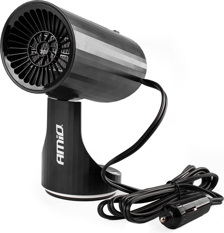 Amio Autoheizung Scheibenentfroster – Windschutzscheibenheizung – Heizgebläse – 12 Volt 150 W – Schwarz