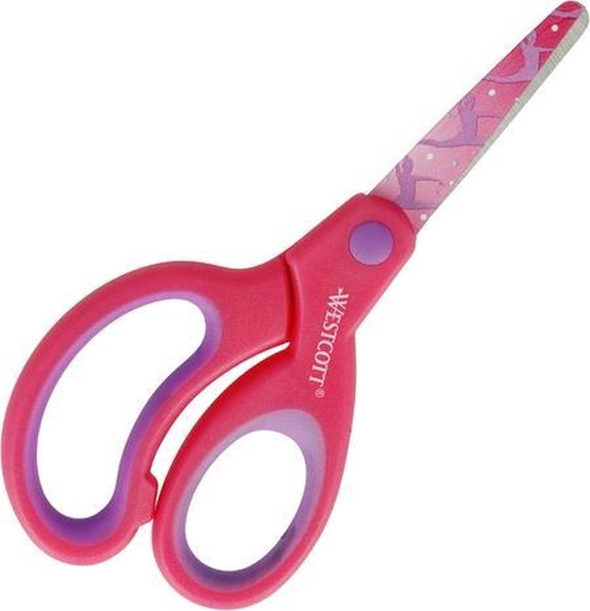 Westcott Kinderschere – Softgrip Junior – 13 cm – runde Spitze – rosa – ac-e21560