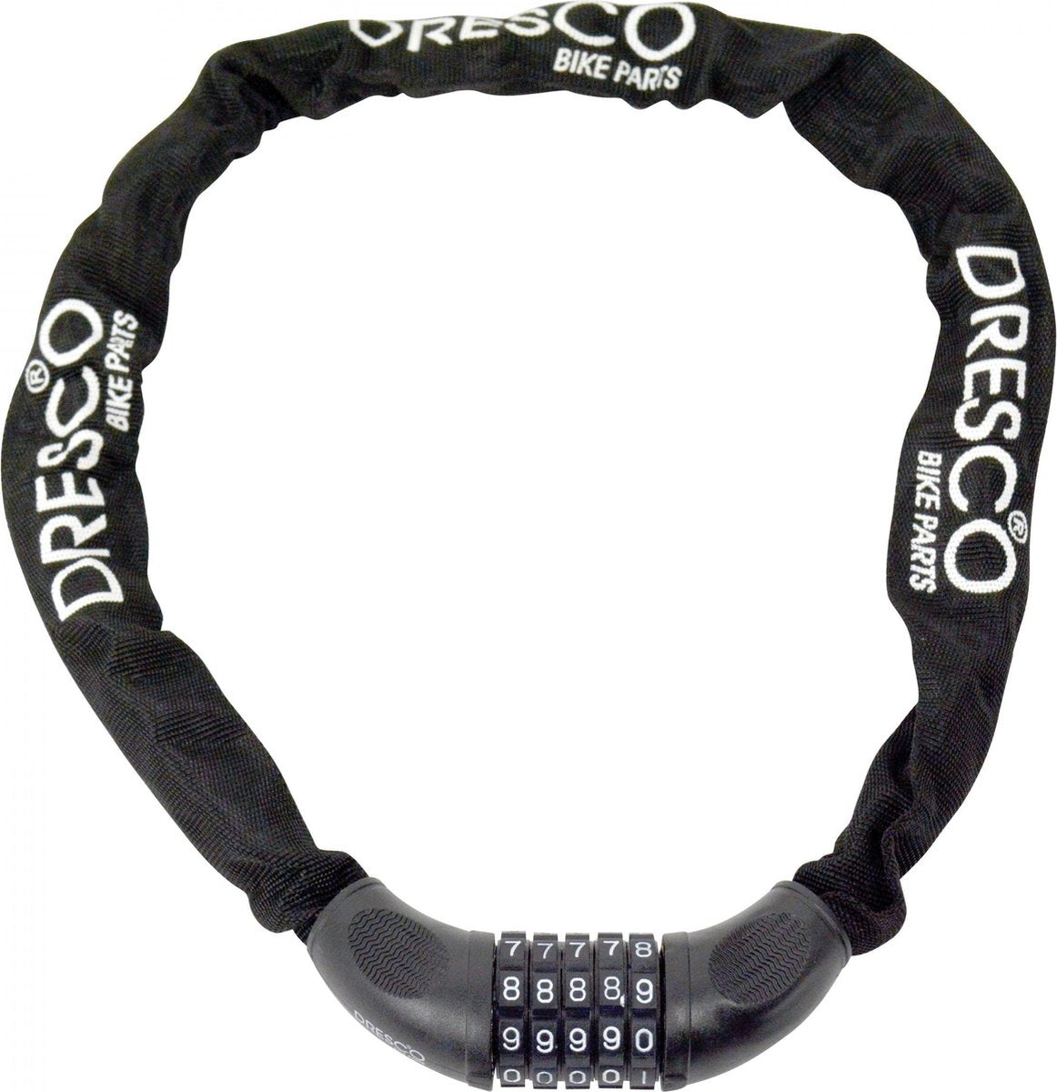 Dresco Kettenkombinationsschloss 90 cm – rund 6 mm – schwarz