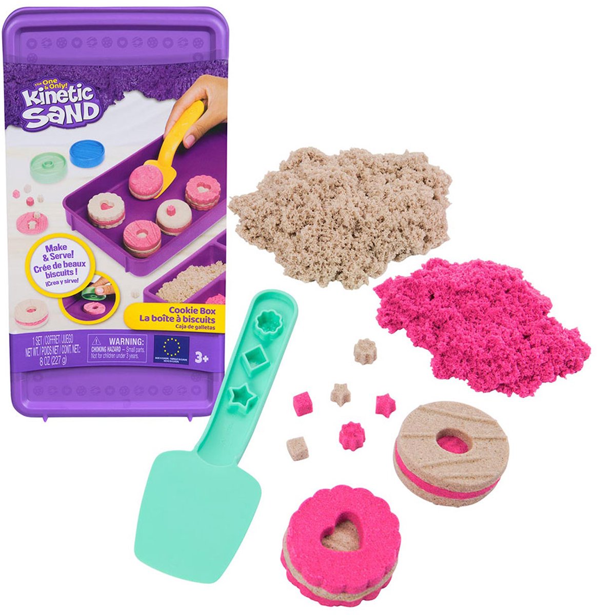 Spin Master Kinetic Sand-Keksbox-Spielset für Kinder, 227 g.
