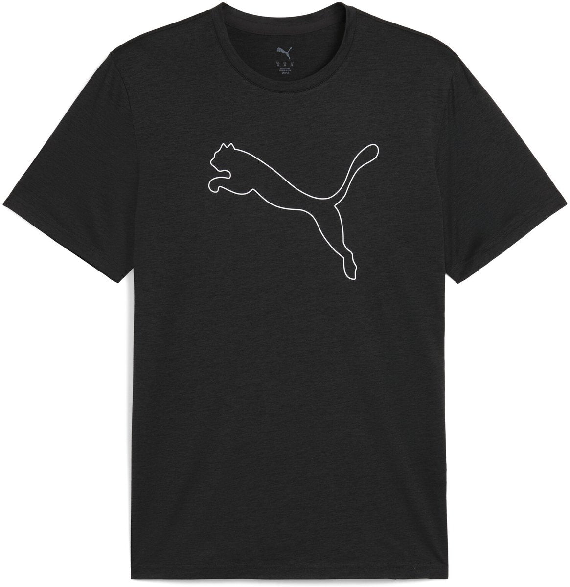 Puma M Tad Essential Heather Cat Tee (CF Large Cat) Herren-Sportshirt – Black Heather