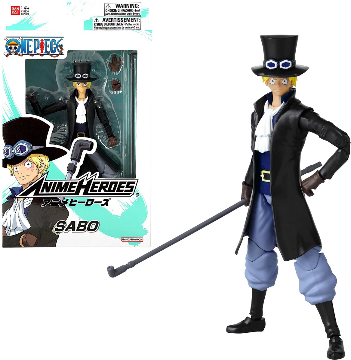 Bandai – Anime-Helden – One Piece – Anime-Helden-Figur 17 cm – Sabo-Actionfigur – offiziell lizenzierter Manga One Piece – Sabo-Actionfigur und Sammlung – Spielzeug für Kinder ab 4 Jahren – 37009