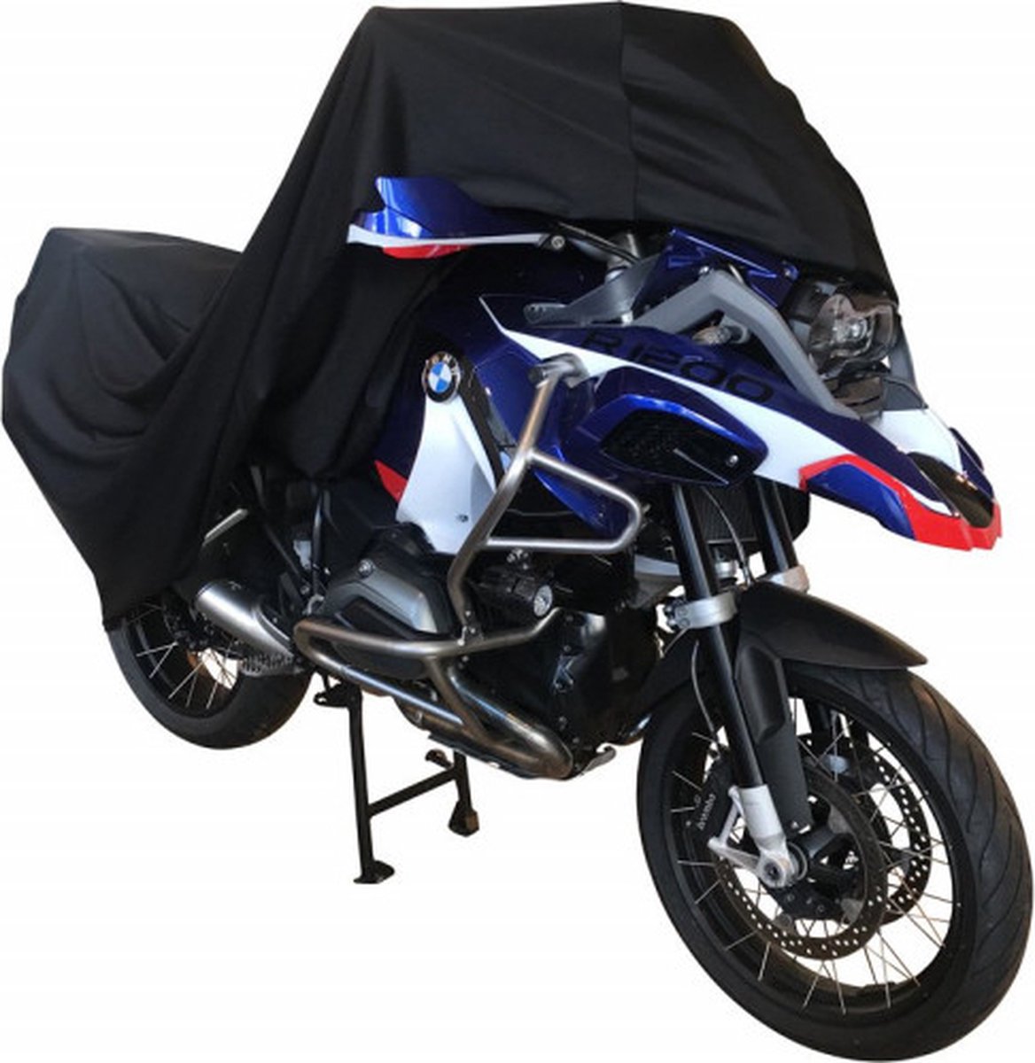 DS Covers Flexx Motorradabdeckung innen - Stretch-Staubschutz - atmungsaktiv - schützt vor Staubkratzern - Schwarz - Größe XXL -