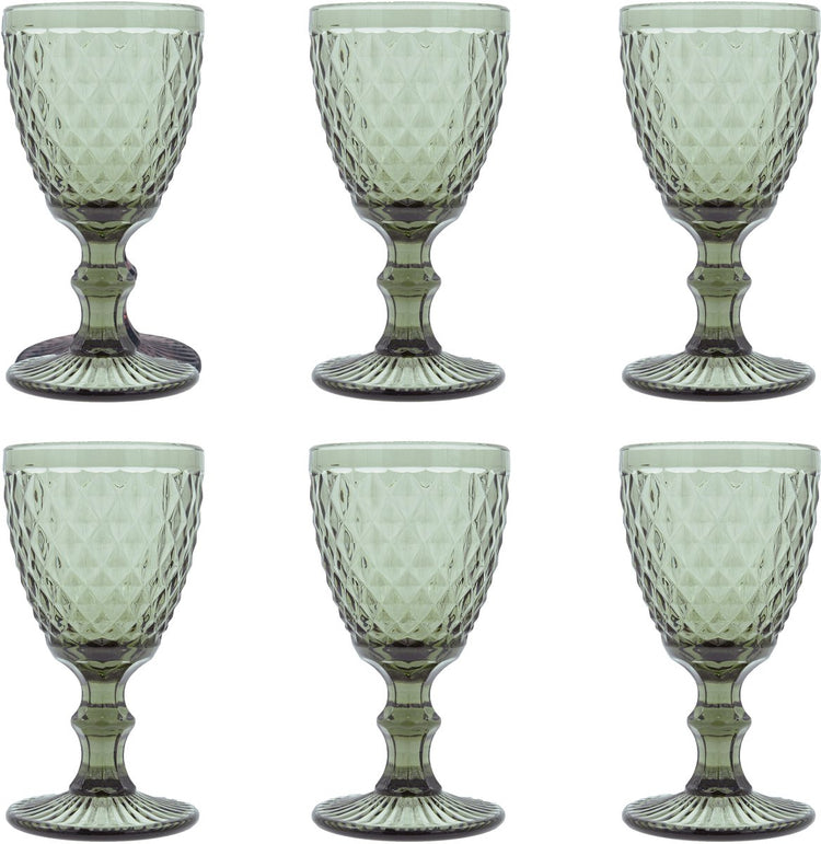 Medard de Noblat - Diamant - Weinglas 20 cl - geräuchert - 6 Stück