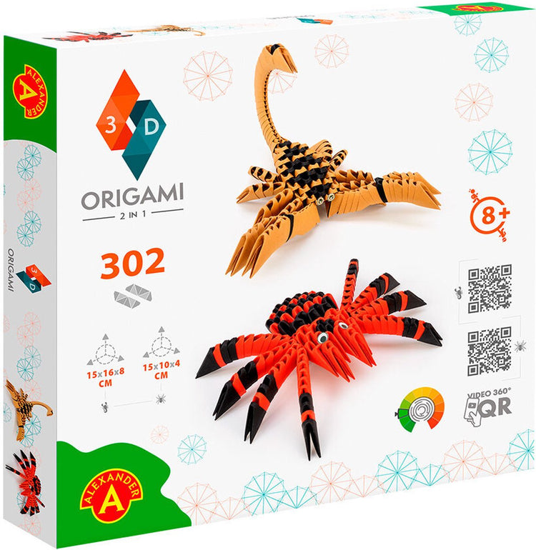 Alexander Toys Alexander Toys Origami 3D Spinne und Skorpion – 302 Stück