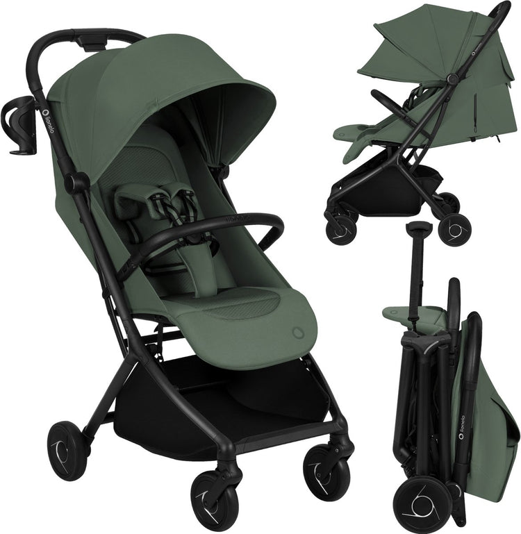 Lionelo Sia Buggy – ultraleichter Kinderwagen 5,9 kg – ultrakompakt 18 x 51 x 49 cm – Einhandbedienung – Click-Ride-Bremse – Griffgurtsystem – Dri-Seat – inklusive Moskitonetz-Tragegurt