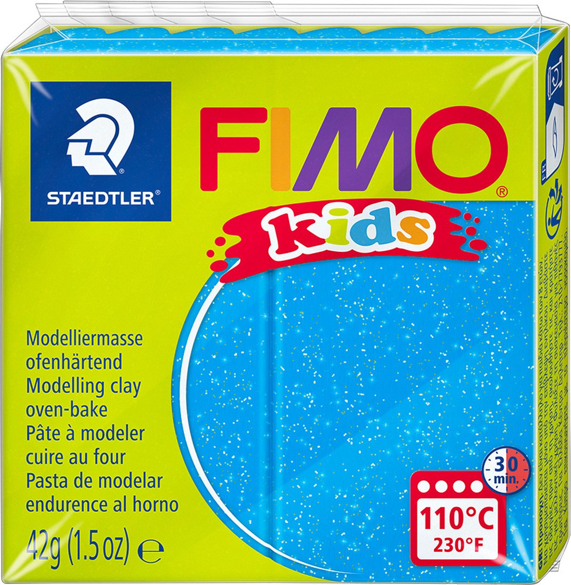 Fimo Kids Modelliermasse 42 g Glitzerblau