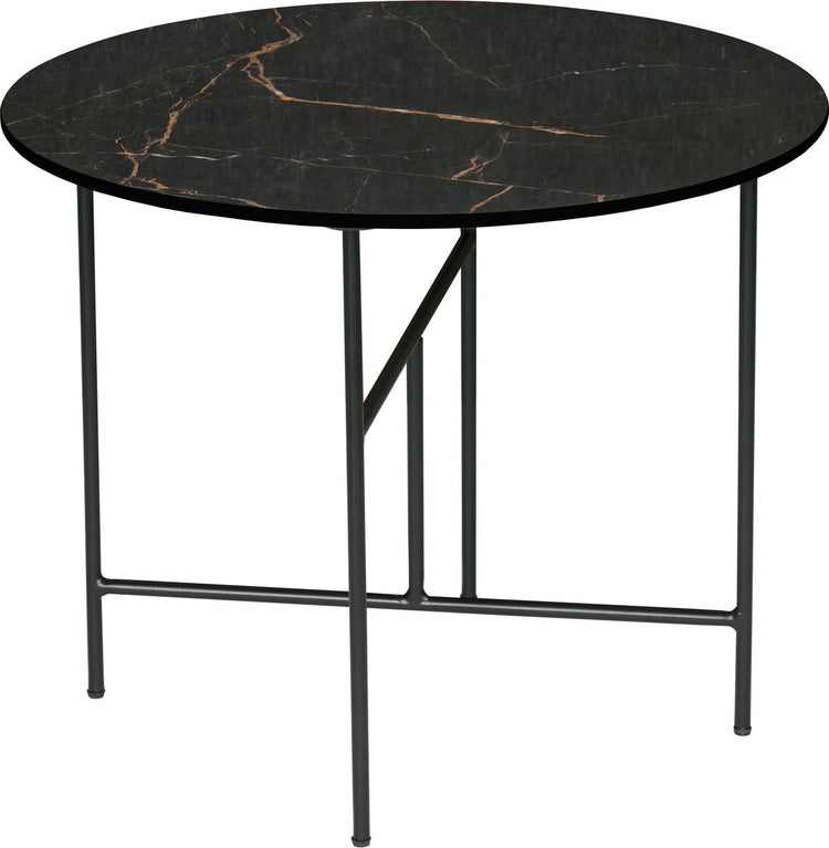 Woood Vida Beistelltisch – Porzellanmetall – Schwarz – 48 x 60 x 60