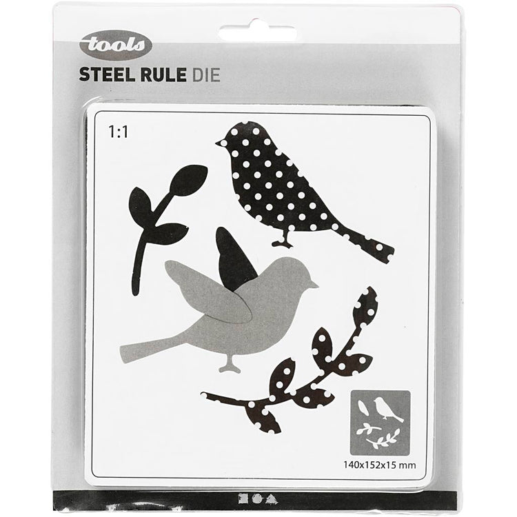 Creativ Company Stanzschablone, Vogel, Größe 14x15,25 cm, Stärke 15 mm, 1 Stück