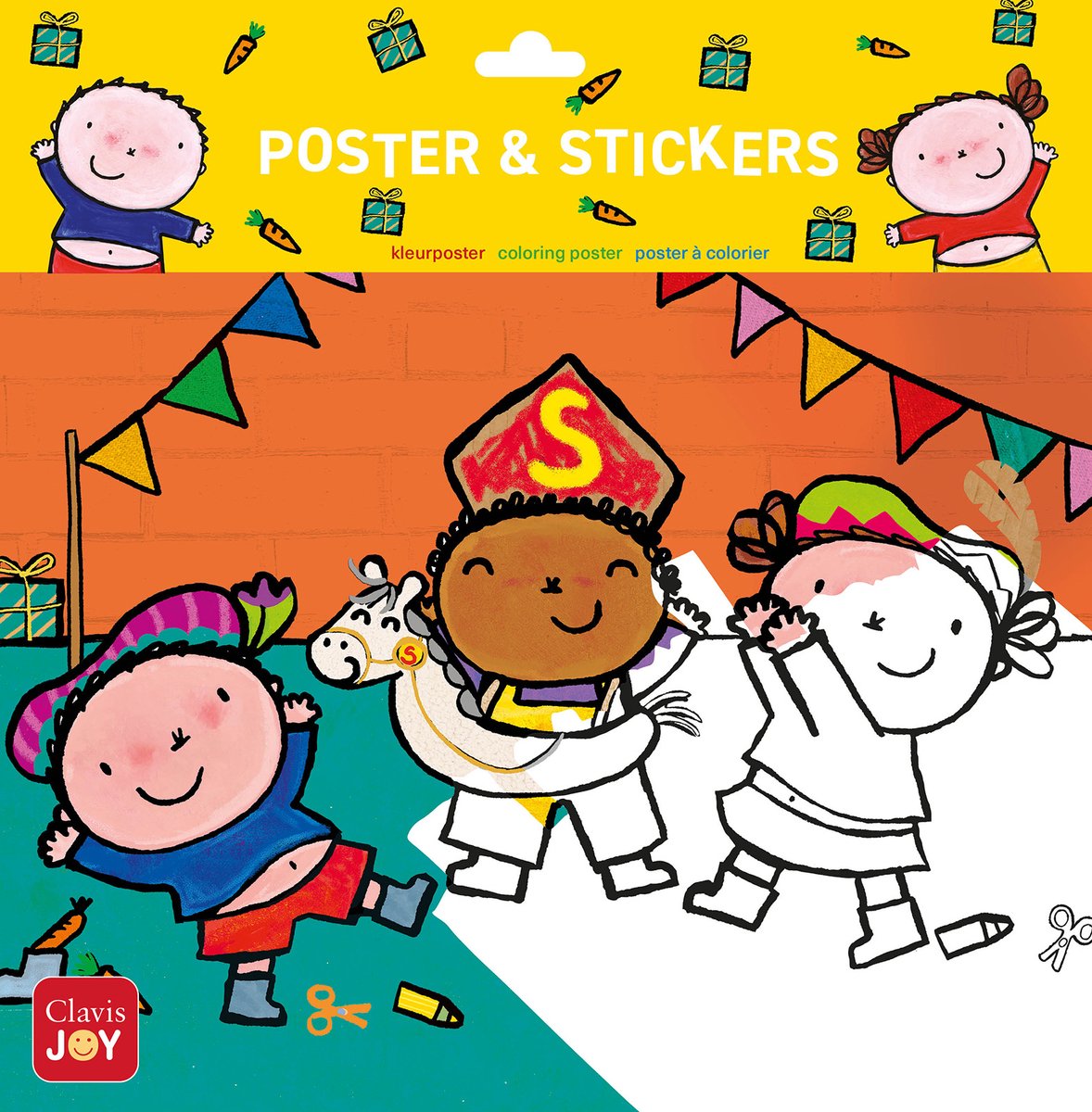 Clavis Joy Malplakat Karel und Kaatje spielen Sinterklaas