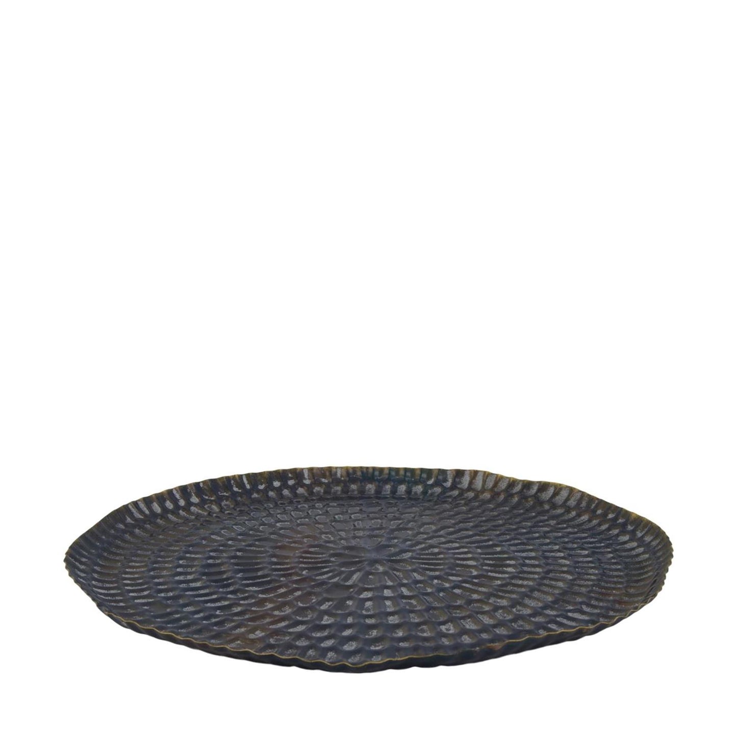 Dijk Natural Collections Metalltablett Schwarzgold ø38cm