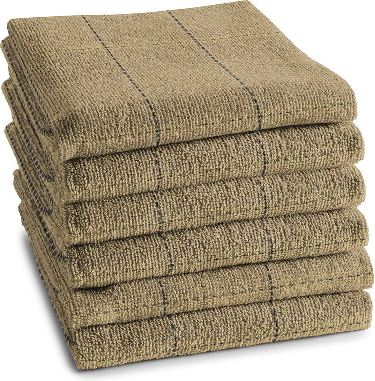 Ddddd - 6x Küchentuch - Zaun - 50x55 cm - Sandfarbe - 6 Stück