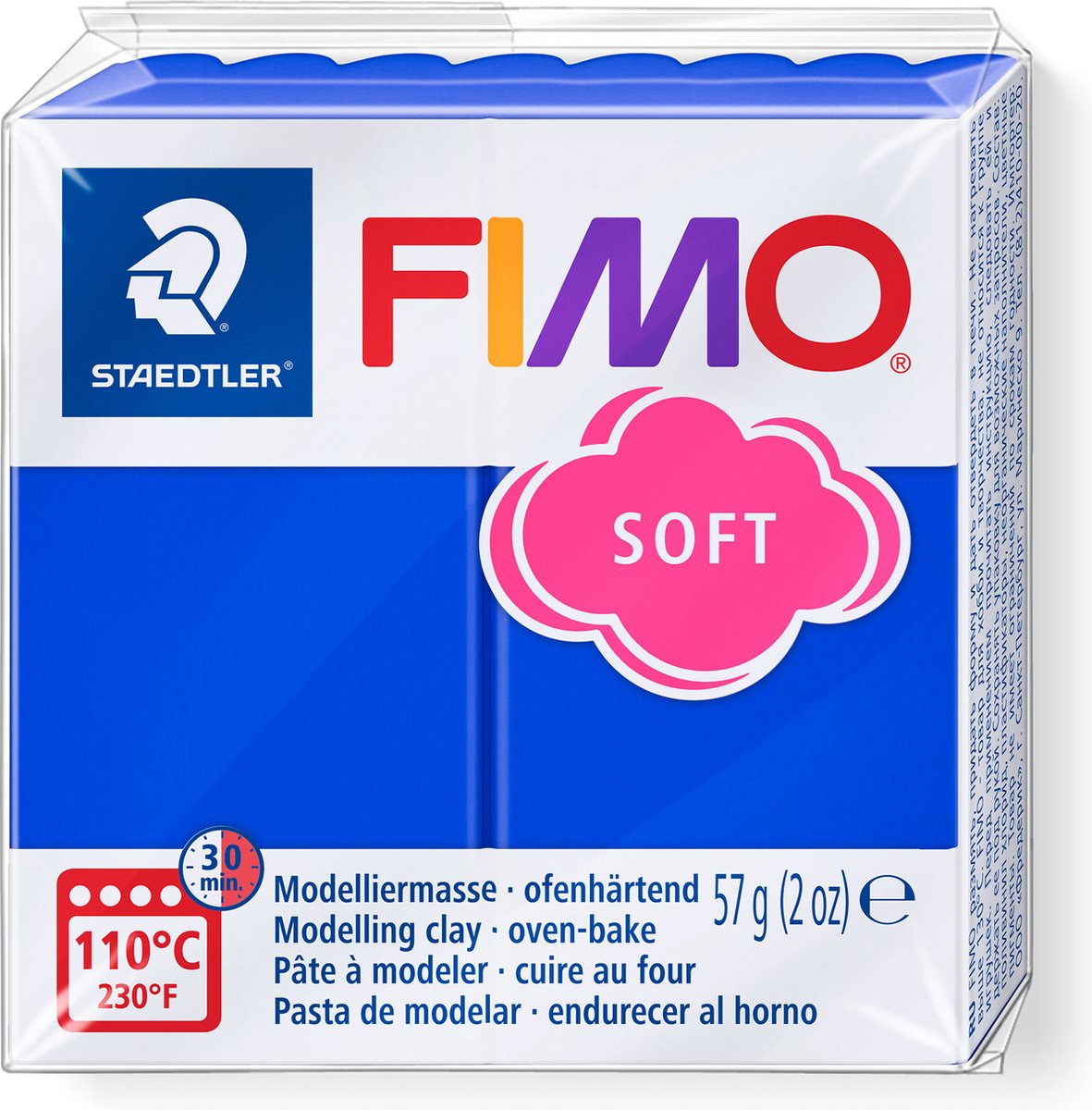 Fimo® weich, brillant blau, 57 gr 1 Box