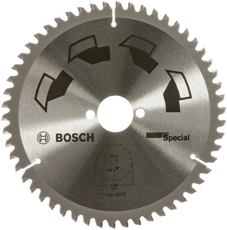 Bosch Zubehör Kreissägeblatt Spezial 190x2x30 -,T54 - 2609256892