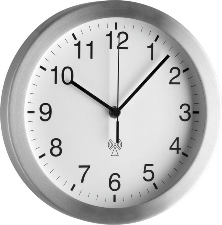 Tfa Dostmann 98.1091.02 Wanduhr Funk 25 cm x 40 mm Aluminium (matt)