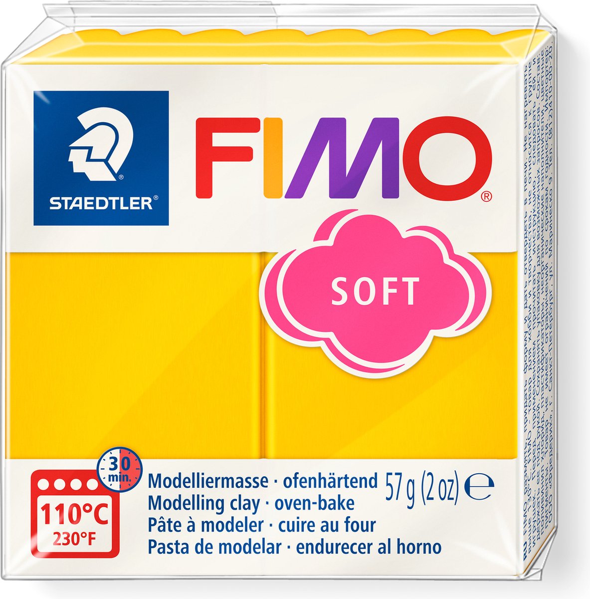 Fimo® weich, Sonne gelb, 57 Gr 1 Box
