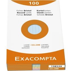 Karteikarten Exacompta 13853x Farbsortiment Papier