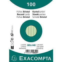 Karteikarten Exacompta 10849se grünes Papier