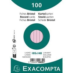 Karteikarten Exacompta 10839se rosa Papier