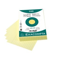 Karteikarten Exacompta 10829se gelbes Papier