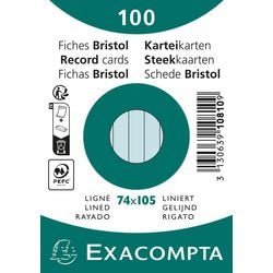 Karteikarten Exacompta 10810se himmelblaues Papier