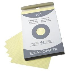 Karteikarten Exacompta 13228e gelbes Papier