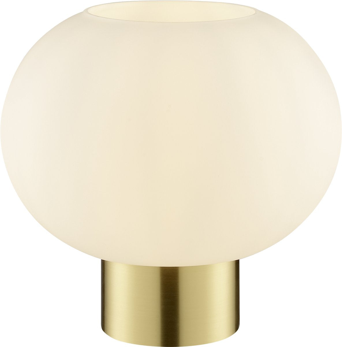 Brilliant Fanny – Tischlampe – E27 max. 1 x 20 W – gebürstetes Messingweiß