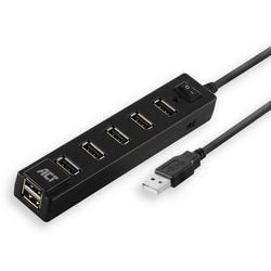 ACT Connectivity USB Hub 7 -Port mit Aanen -Out Switch