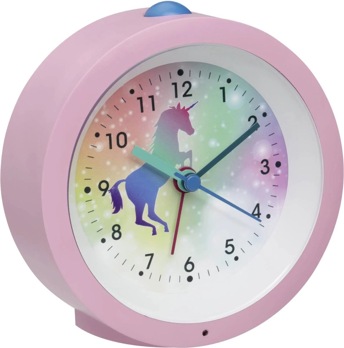 Tfa Dostmann 60.1033.12 - Kinderwecker - Wecker - Kinder - Einhorn - Einhorn - analog - leises Laufwerk - schleichender Sekundenzeiger - Schlummerfunktion - sanfte permanente Nachtbeleuchtung - Bildschirmbeleuchtung - Kunststoff - rosa - mehrfarbig