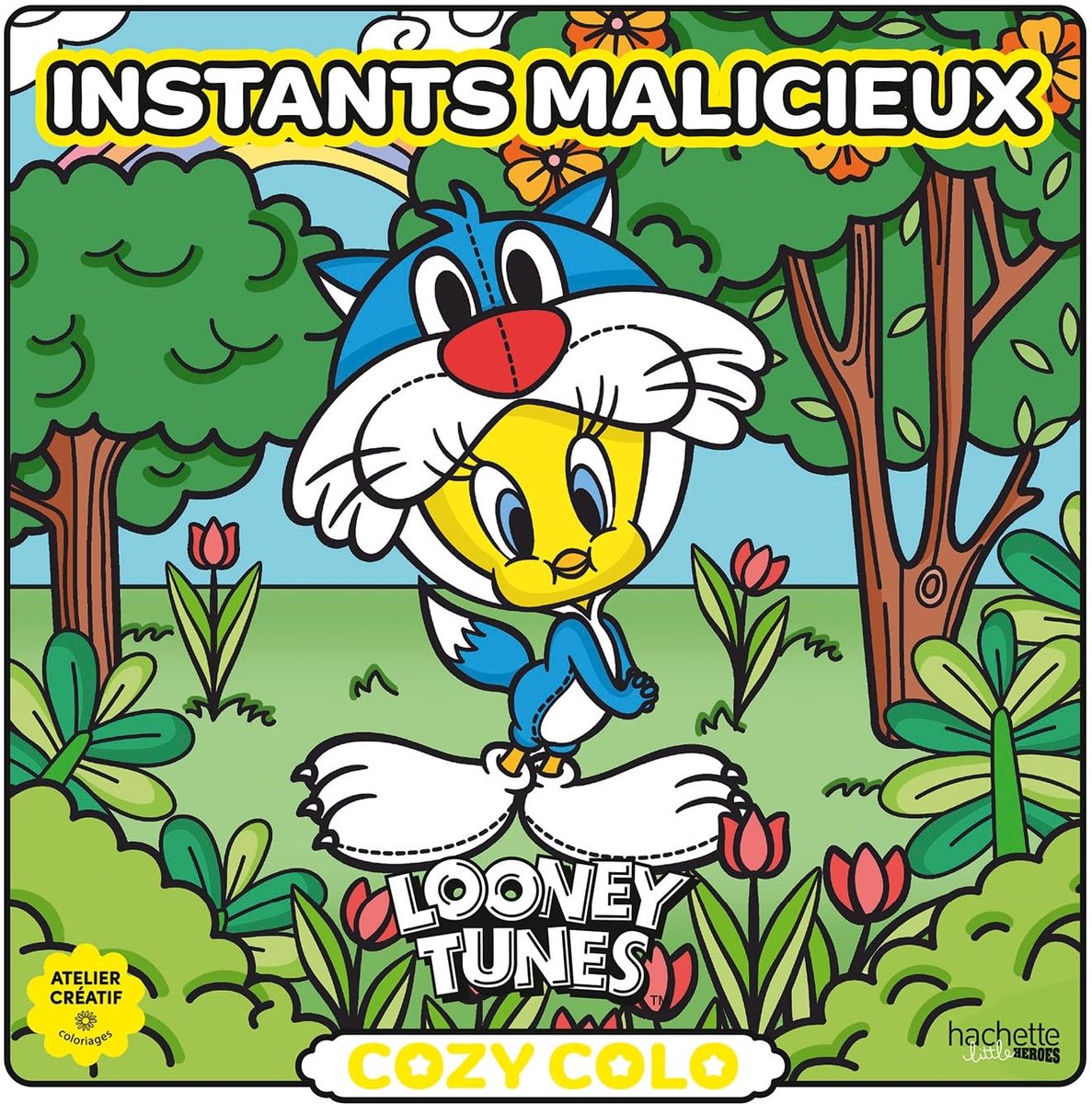 Hachette Heroes Cozy Colo – Looney Tunes Instants Malicieux (freche Momente) – Hachette – Malbuch für Erwachsene und Kinder