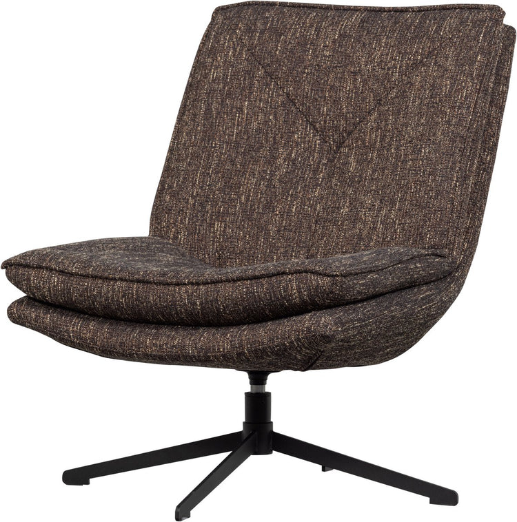 Woood Milaro Drehsessel – Polyester – Braun meliert – 88 x 75 x 94