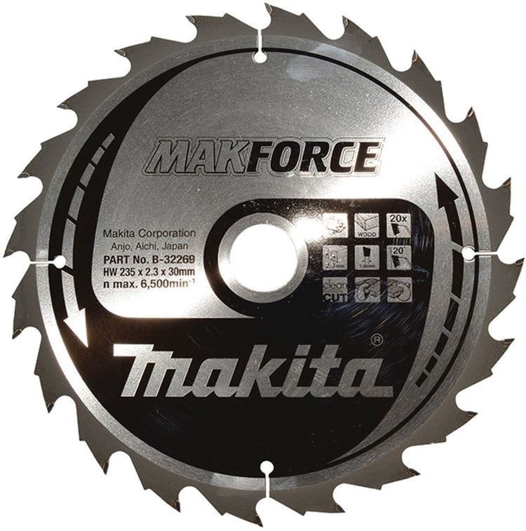 Makita Zubehör Kreissägeblatt | Holz | 235x30x2,3 20t 20g - b-32269