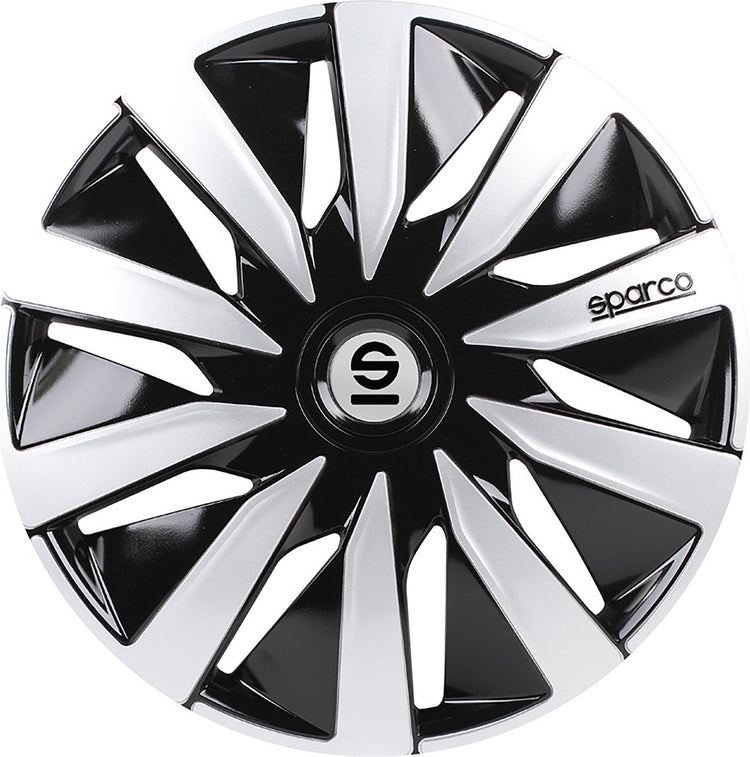 Sparco Radkappen Lazio 13 Zoll Schwarz Silber - 4 Stück
